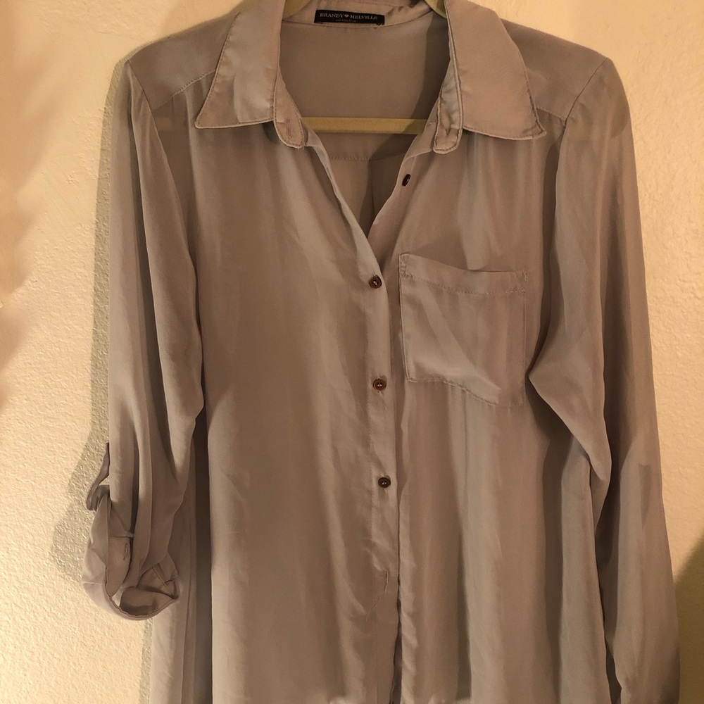 💎 Sheer Brandy Melville button up 💎
